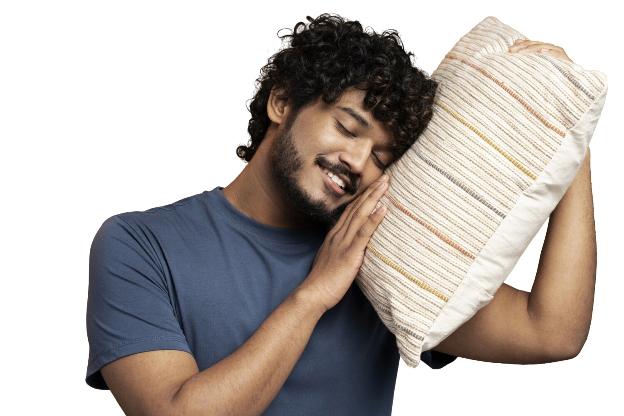 Boy sleeping on pillow